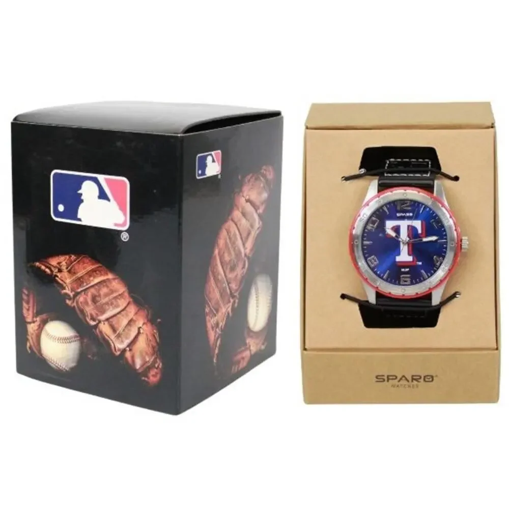 MLB Texas Tangers Watch Men's Gambit Style Jewelry Wrist Band Black New